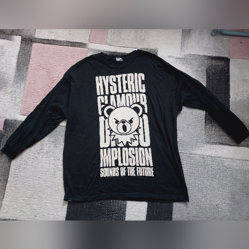 Hysteric Glamour Black Long Sleeve Tee top dress with Graphic Print - Picture 3 of 11